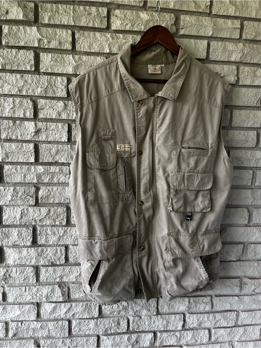 TAG Safari Travel 1990 Khaki Safari Multi-Pocket Vest Size XXL